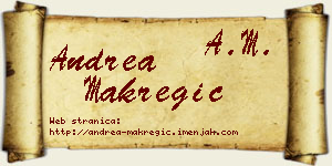 Andrea Makregić vizit kartica